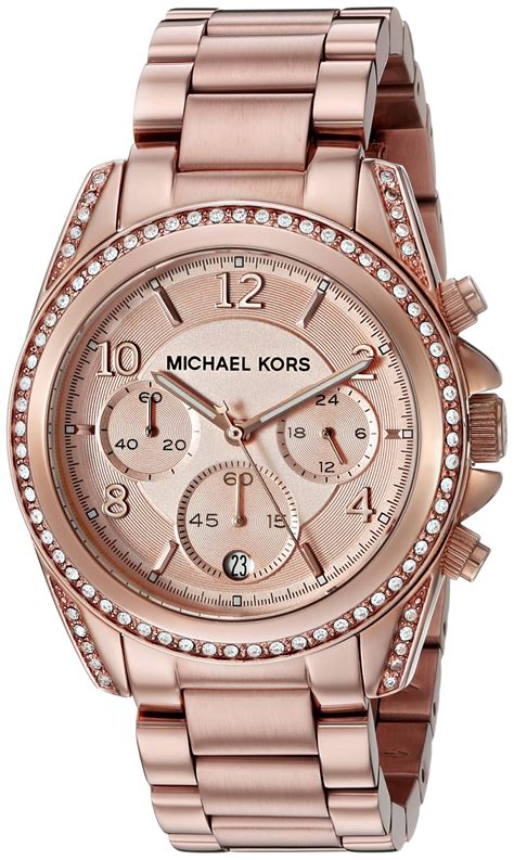 michael kors horloge dames roze|michael kors rose gold tone.